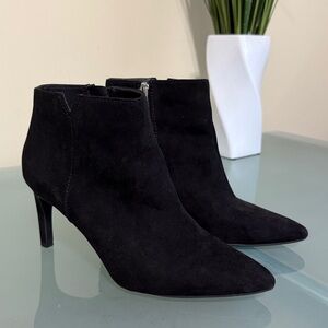 Sam & Libby Boots Sam & Libby Black Suede Pointy Toe Boots Size 9